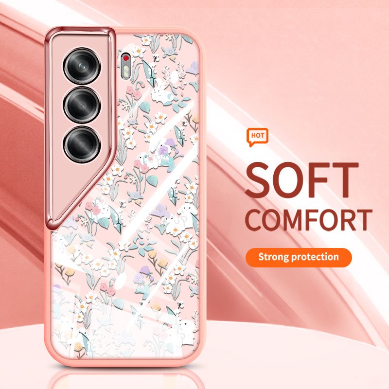 YBD Trong Suốt Ốp Lưng Điện Thoại Tecno Camon 40 Pro Camon 50 4G CN5 CM5 CM6 CM7 INS Hoa Tươi Hoa Hồng Thơm Mới Chống Rơi Vỏ Mềm Silicon