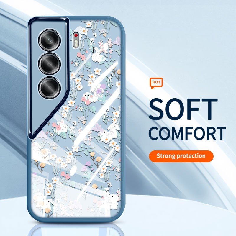 YBD Trong Suốt Ốp Lưng Điện Thoại Tecno Camon 40 Pro Camon 50 4G CN5 CM5 CM6 CM7 INS Hoa Tươi Hoa Hồng Thơm Mới Chống Rơi Vỏ Mềm Silicon