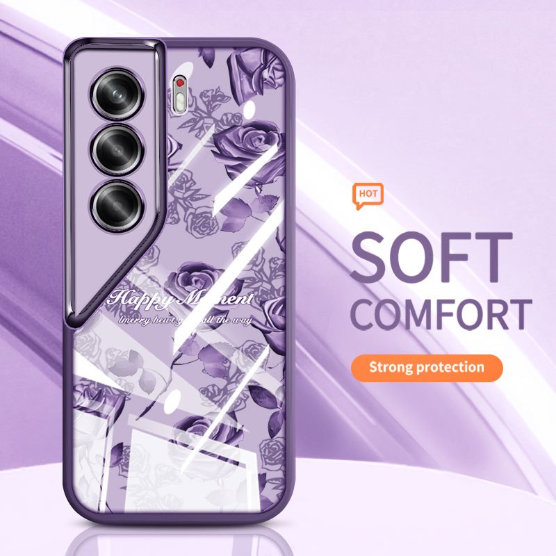 YBD Trong Suốt Ốp Lưng Điện Thoại Tecno Camon 40 Pro Camon 50 4G CN5 CM5 CM6 CM7 INS Hoa Tươi Hoa Hồng Thơm Mới Chống Rơi Vỏ Mềm Silicon