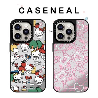 CASENEAL Full Màn Hình Kitty Gương Chất Lượng Cao Ốp Lưng Điện Thoại Thích Hợp Cho iPhone 17ProMax 17pro 17 air 16promax 16 15promax 15 14promax 13 13promax Ốp Lưng Cứng Chống Rơi Thời Trang