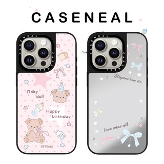 CASENEAL Morning Post Sticker Vỏ điện thoại gương chất lượng cao Thích hợp cho iPhone 17ProMax 17pro 17 air 16promax 16 15promax 15 14promax 13 13promax Ốp lưng cứng chống rơi thời trang
