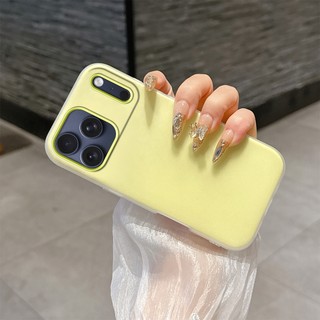 Ốp Lưng Màu Vàng Kẹo Cho iPhone 17 16 15 14 13 12 11 16e Air Pro Max X XS XR XSMAX 7 8 + Plus SE 2020 2022 GDKK