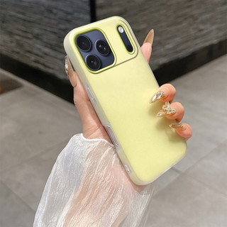 Ốp Lưng Màu Vàng Kẹo Cho iPhone 17 16 15 14 13 12 11 16e Air Pro Max X XS XR XSMAX 7 8 + Plus SE 2020 2022 GDKK
