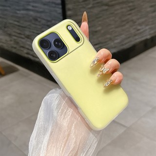 Ốp Lưng Màu Vàng Kẹo Cho iPhone 17 16 15 14 13 12 11 16e Air Pro Max X XS XR XSMAX 7 8 + Plus SE 2020 2022 GDKK