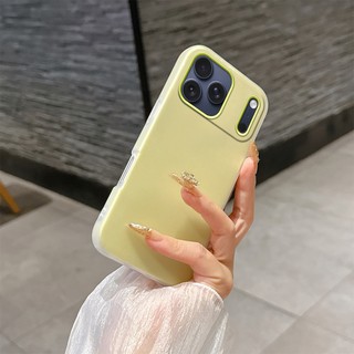 Ốp Lưng Màu Vàng Kẹo Cho iPhone 17 16 15 14 13 12 11 16e Air Pro Max X XS XR XSMAX 7 8 + Plus SE 2020 2022 GDKK