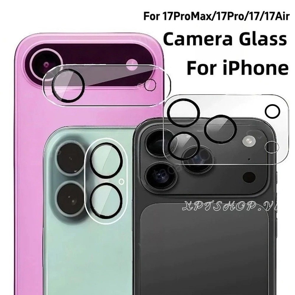 Kính Trong Suốt Bảo Vệ Ống Kính Máy Ảnh Cho iPhone 17ProMax 17Air 16 15 14 13 12 11 Kính Cường Lực Camera Bảo Vệ Phim