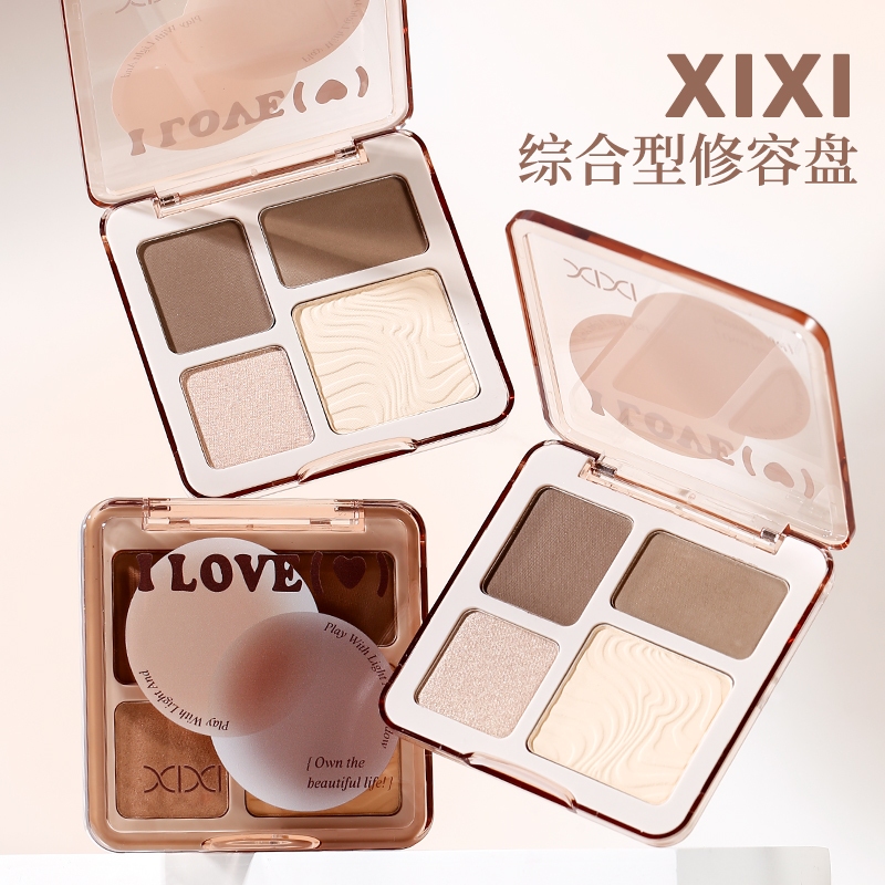 Bảng Contour Xixi Soft Matte Fine Powder Natural Sculpt Blendable Kiểm soát dầu tích hợp
