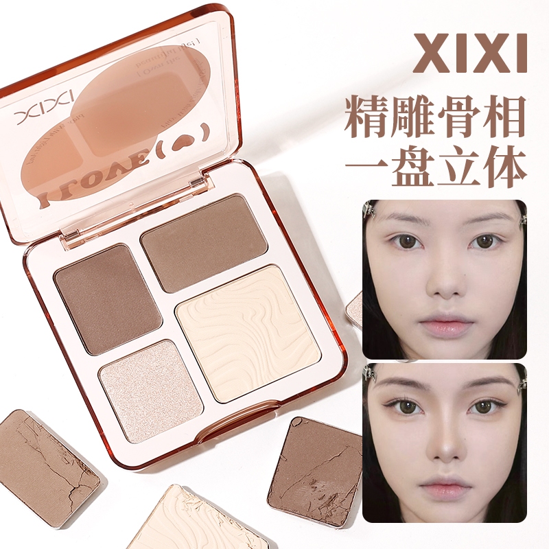 Bảng Contour Xixi Soft Matte Fine Powder Natural Sculpt Blendable Kiểm soát dầu tích hợp