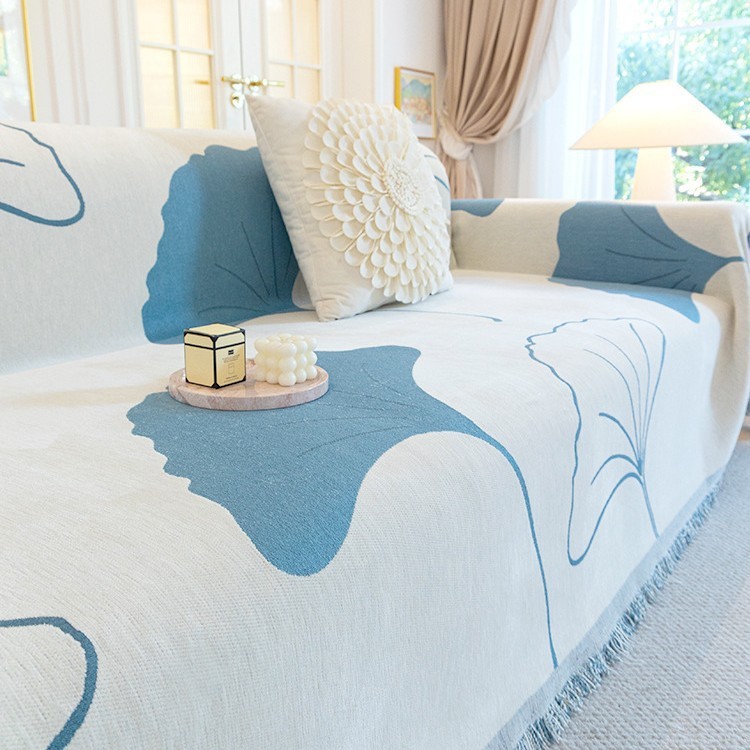 Vỏ sofa họa tiết lá bạch quả hiện đại, Chăn sofa chống trượt Chenille, Đệm sofa chống mài mòn chống trầy xước Thích hợp cho ghế sofa cắt hình chữ L / u