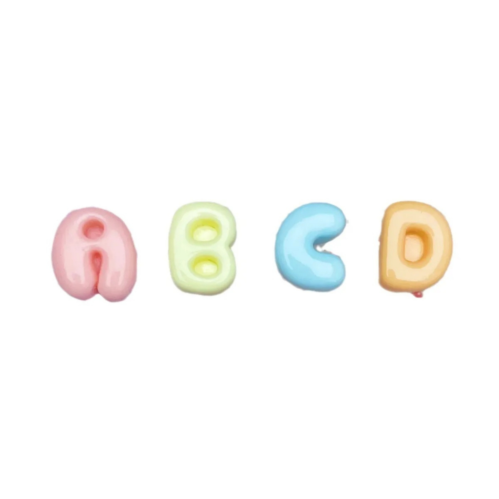 Phụ kiện tự làm chữ cái tiếng Anh màu Macaron Mini