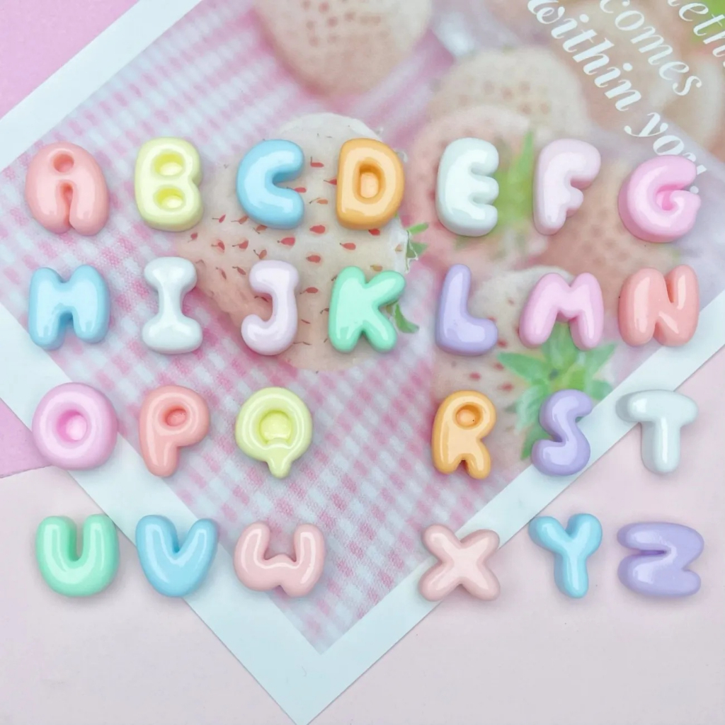 Phụ kiện tự làm chữ cái tiếng Anh màu Macaron Mini