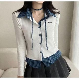 Áo thun nữ cổ áo Polo mỏng mới tay dài đáy áo thun hàng đầu