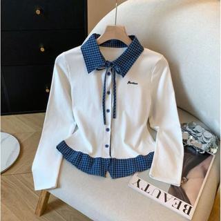 Áo thun nữ cổ áo Polo mỏng mới tay dài đáy áo thun hàng đầu