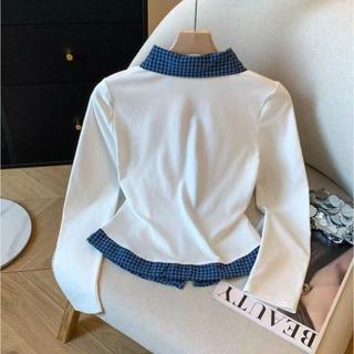 Áo thun nữ cổ áo Polo mỏng mới tay dài đáy áo thun hàng đầu