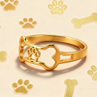 Skyrim Titan Thép Không Gỉ Nhẫn Xương Chó Paw In Nhẫn Nam Nữ Trang Sức Thời Trang