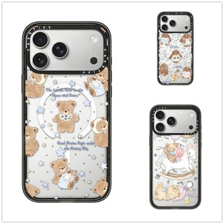 Không Dây Từ Tính Cho iPhone 17 16 15 Pro Max Gấu Thỏ Dễ Thương Miếng Dán Ốp lưng iPhone 13 14 Pro Max Plus Acrylic Cứng PC Ốp Lưng