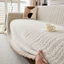 Bọc Ghế Sofa Chống Trượt Có Thể Đảo Ngược, Bọc Sofa Nhung Màu Trơn Có Tua Rua, Có Thể Giặt Được, Chống Mèo Cào, Bảo Vệ Đồ Nội Thất Ghế Sofa Đa Năng Cho Ghế Sofa Hình Chữ L, Ghế Dài, Ghế Futon