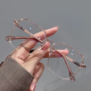 【COD 】Mắt kính chống bức xạ 0°~-6° độ dành cho nam và nữ với tròng kính có thể tháo rời kính chống ánh sáng xanh 077