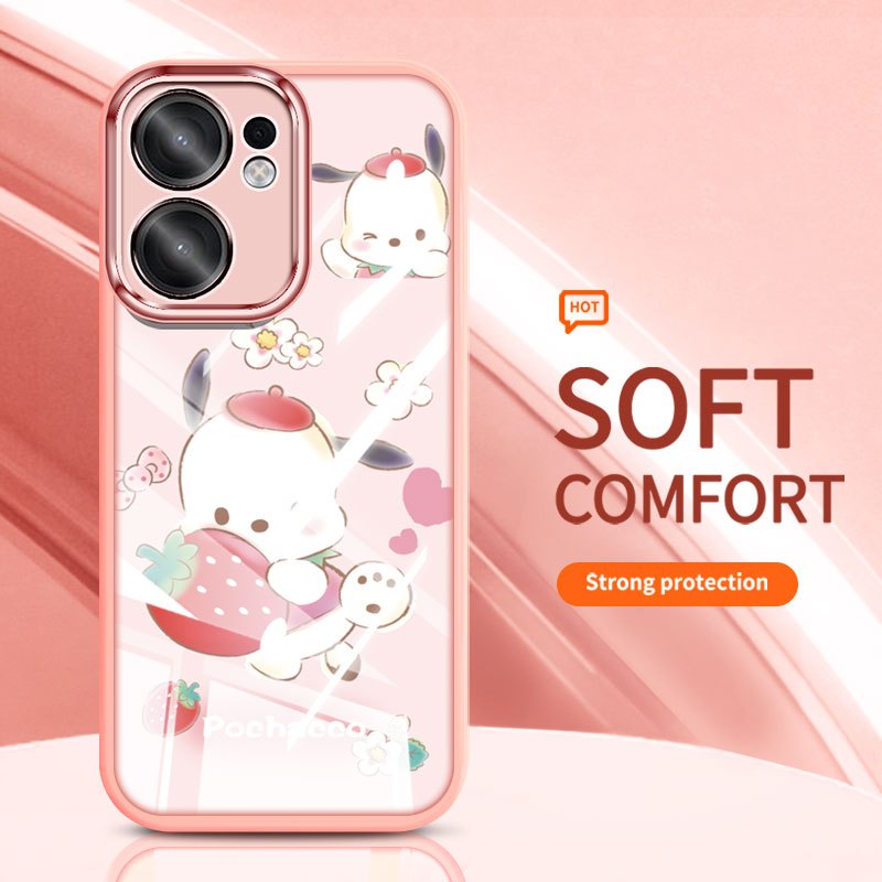 YBD Trong Suốt Ốp Lưng Điện Thoại OPPO A6X A6 Pro A6S Reno 14 Pro Reno 15F 14F Reno 13 Pro 13F Hoạt Hình Dễ Thương Chó Pacha Mới Chống Rơi Vỏ Mềm Silicon