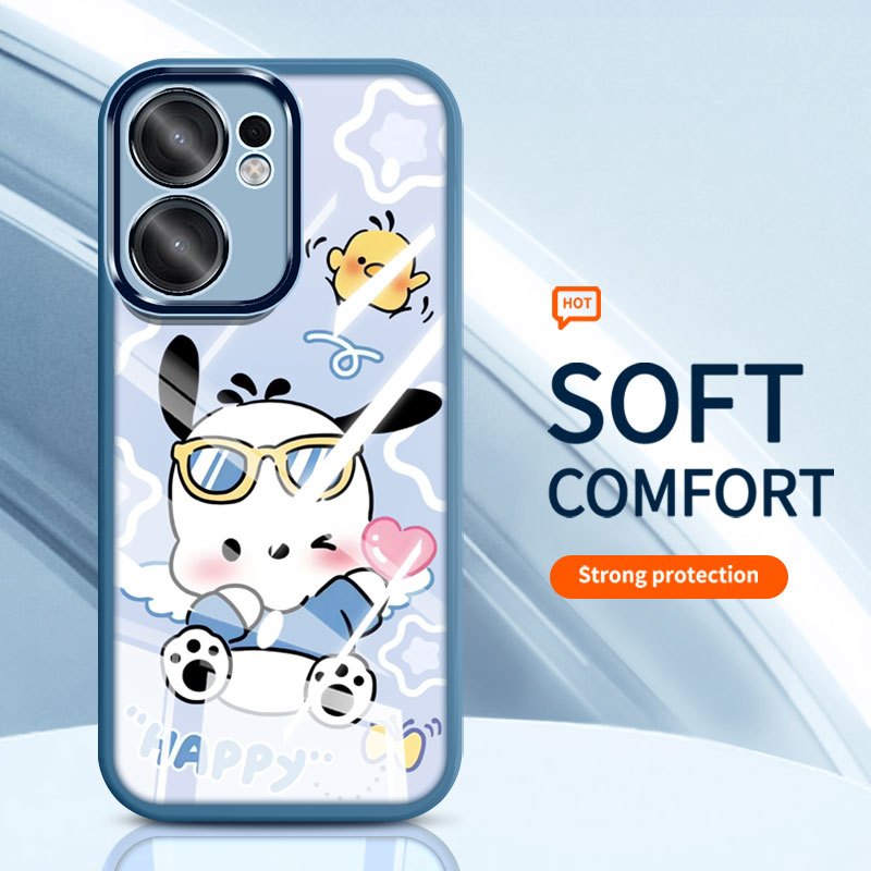 YBD Trong Suốt Ốp Lưng Điện Thoại OPPO A6X A6 Pro A6S Reno 14 Pro Reno 15F 14F Reno 13 Pro 13F Hoạt Hình Dễ Thương Chó Pacha Mới Chống Rơi Vỏ Mềm Silicon