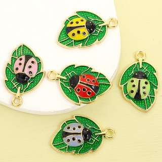 10 Chiếc 5 Màu Bọ Rùa & Lá Thiết Kế Nhỏ từ Hợp Kim Quyến Rũ - Phù hợp làm Mặt Dây Chuyền, Khuyên Tai và Móc Khóa Handmade