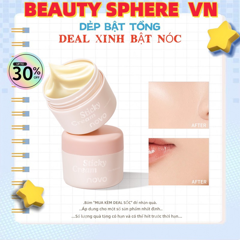 Kem nền NOVO Primer Kem dưỡng ẩm Kem che khuyết điểm mờ tự nhiên Trang điểm