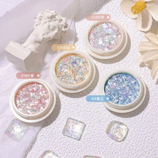 [ANNIES] Làm móng tay Trang trí Sequin nhấp nháy Bột Opal phân cực Dreamy đầy màu sắc Cổ tích siêu mỏng Edelweiss Cloud Thổ cẩm bột
