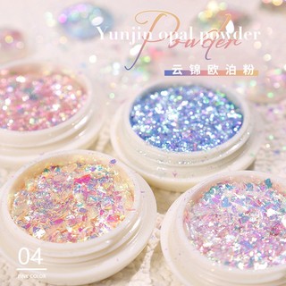 [ANNIES] Làm móng tay Trang trí Sequin nhấp nháy Bột Opal phân cực Dreamy đầy màu sắc Cổ tích siêu mỏng Edelweiss Cloud Thổ cẩm bột
