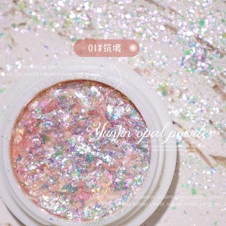 [ANNIES] Làm móng tay Trang trí Sequin nhấp nháy Bột Opal phân cực Dreamy đầy màu sắc Cổ tích siêu mỏng Edelweiss Cloud Thổ cẩm bột