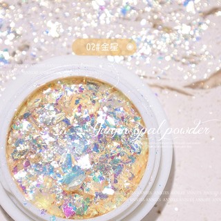 [ANNIES] Làm móng tay Trang trí Sequin nhấp nháy Bột Opal phân cực Dreamy đầy màu sắc Cổ tích siêu mỏng Edelweiss Cloud Thổ cẩm bột