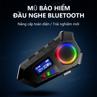 Mũ bảo hiểm xe máy SEAMETAL Bluetooth 5.4 Tai nghe Moto không dây Chống nước rảnh tay Gọi giảm tiếng ồn Tai nghe giảm tiếng ồn