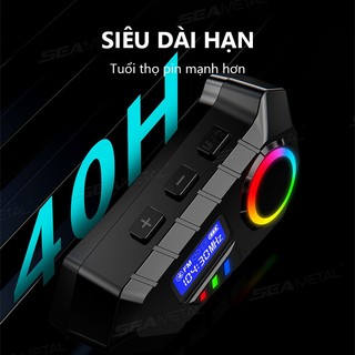 Mũ bảo hiểm xe máy SEAMETAL Bluetooth 5.4 Tai nghe Moto không dây Chống nước rảnh tay Gọi giảm tiếng ồn Tai nghe giảm tiếng ồn