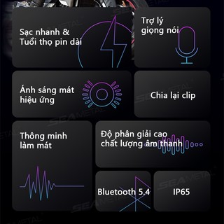 Mũ bảo hiểm xe máy SEAMETAL Bluetooth 5.4 Tai nghe Moto không dây Chống nước rảnh tay Gọi giảm tiếng ồn Tai nghe giảm tiếng ồn