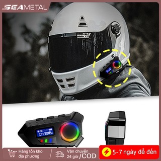 Mũ bảo hiểm xe máy SEAMETAL Bluetooth 5.4 Tai nghe Moto không dây Chống nước rảnh tay Gọi giảm tiếng ồn Tai nghe giảm tiếng ồn
