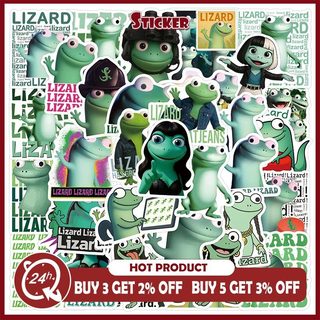 52 Chiếc Dễ Thương Thằn Lằn Meme Dán Kawaii Động Vật Hoạt Hình Decal Laptop Chống Thấm Nước Miếng Dán Đồ Chơi Trẻ Em