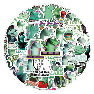 52 Chiếc Dễ Thương Thằn Lằn Meme Dán Kawaii Động Vật Hoạt Hình Decal Laptop Chống Thấm Nước Miếng Dán Đồ Chơi Trẻ Em