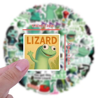 52 Chiếc Dễ Thương Thằn Lằn Meme Dán Kawaii Động Vật Hoạt Hình Decal Laptop Chống Thấm Nước Miếng Dán Đồ Chơi Trẻ Em