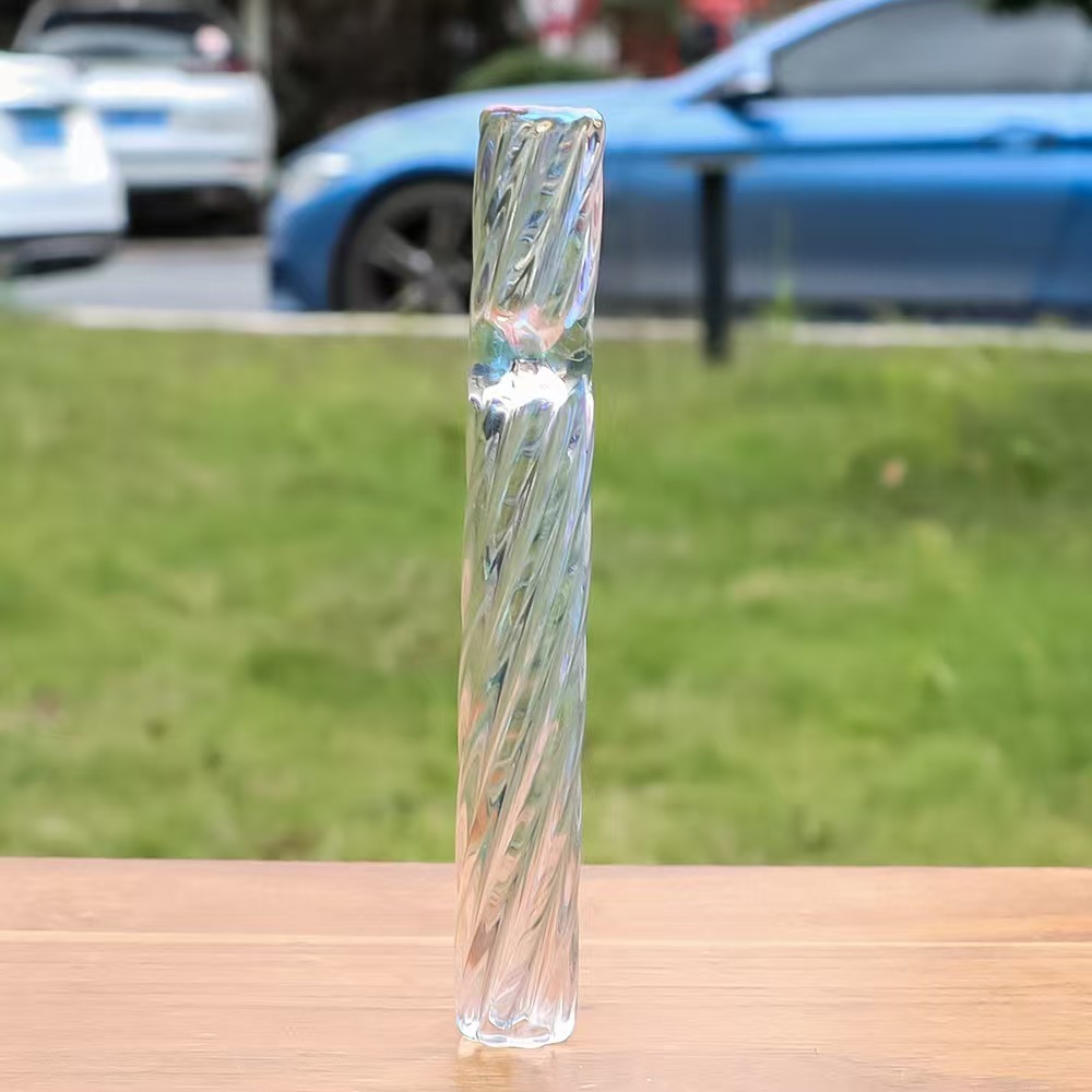 Ống hút thủy tinh xoắn 100mm siêu bền, 650°C Hoàn thiện chống nhiệt, Gradient & mờ