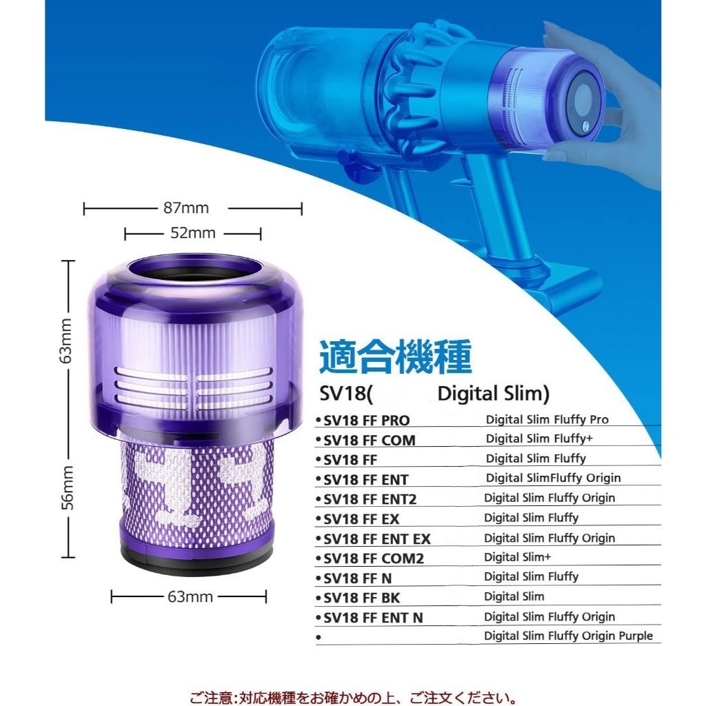 Thay Thế Cho Dyson V6 V7 V8 V10 V11 SV12 V15 Phát Hiện Bài Máy Hút Bụi Có Thể Giặt Bộ Lọc