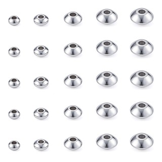 Hạt phẳng thép không gỉ bền màu cho DIY - Phụ kiện handmade làm vòng tay