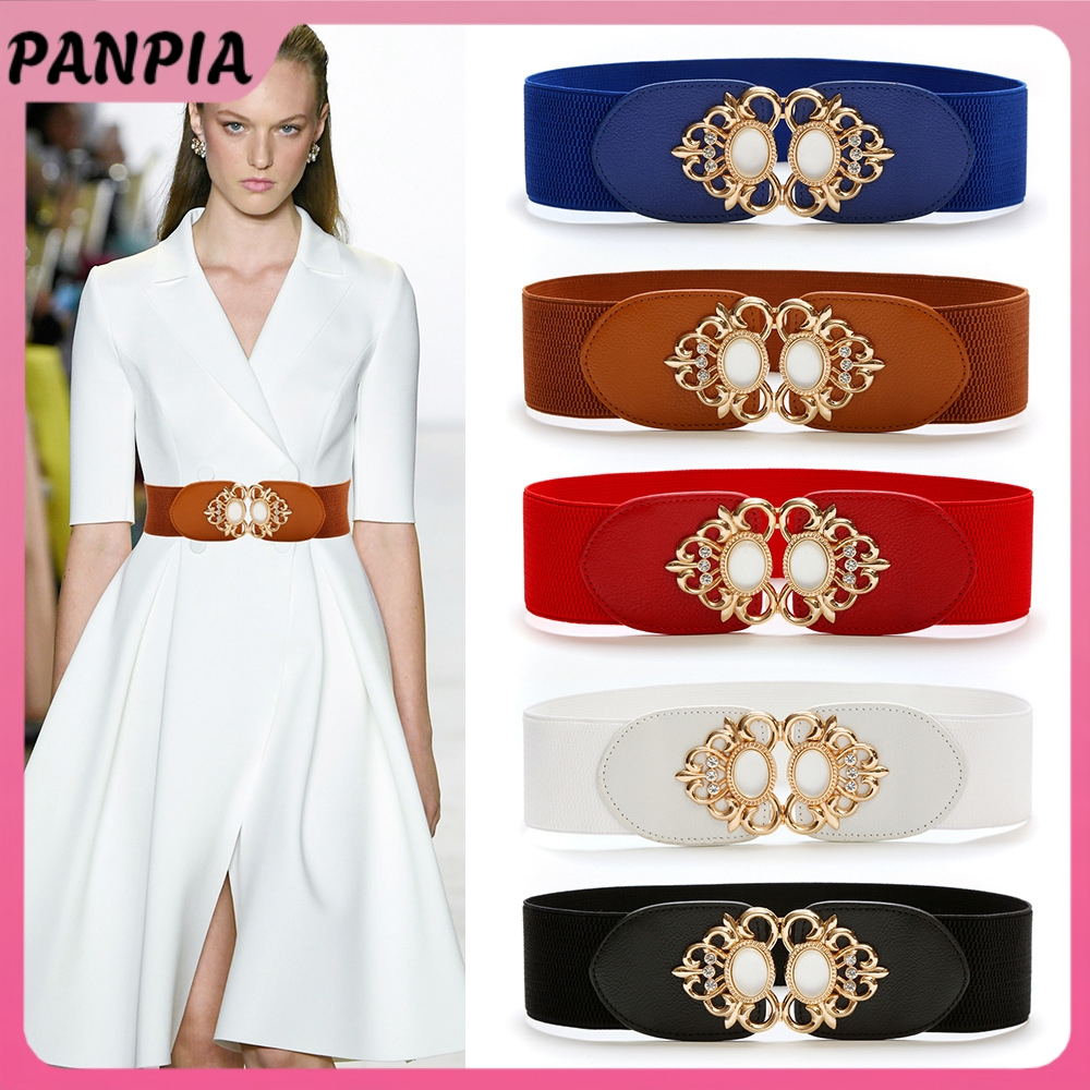 PANPIA-Nữ Da Gợi Cảm Co Giãn Dây Rộng Thắt Lưng Waspie Corset Cinch Underbust