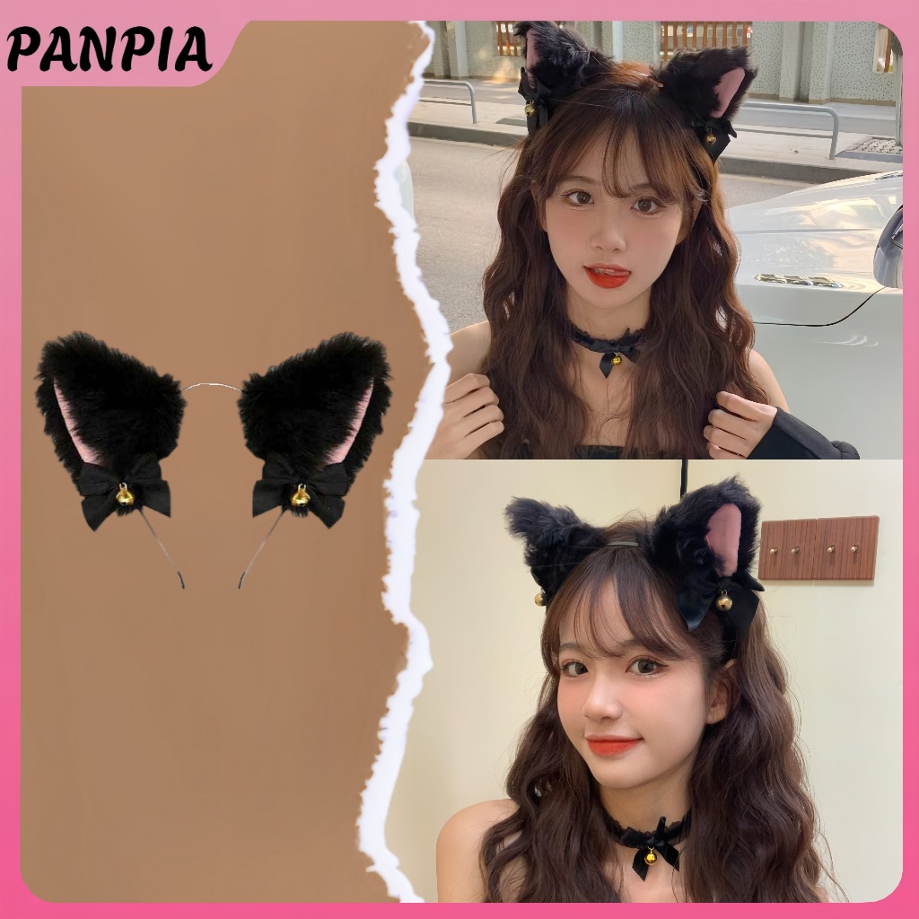 PNPIA-Cartoon Sang Trọng Tai Đầu Dành Cho Nữ Cô Gái Cosplay Tóc Ngộ nghĩnh Dễ Thương Gothic Tóc Vòng Sáng Tạo Phụ Kiện Tóc Quà Tặng