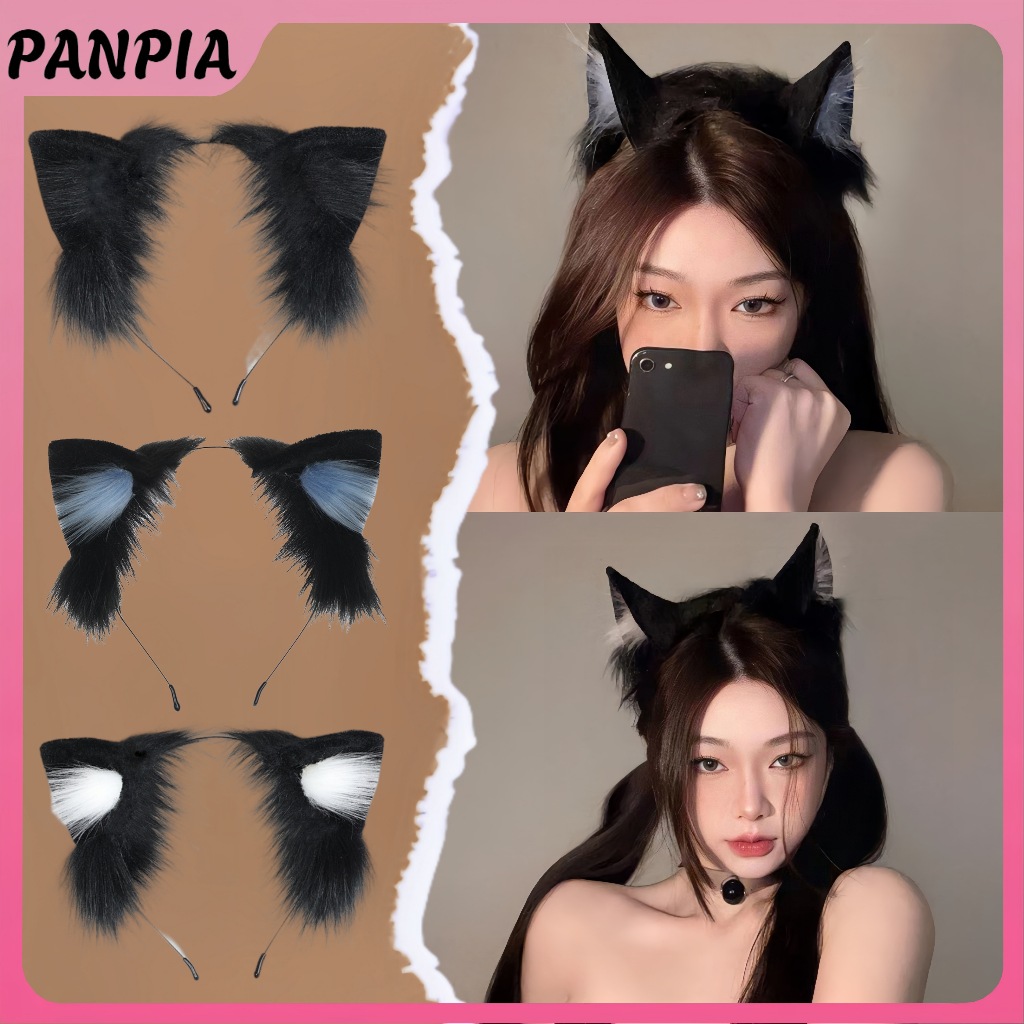 PNPIA-Cartoon Sang Trọng Tai Đầu Dành Cho Nữ Cô Gái Cosplay Tóc Ngộ nghĩnh Dễ Thương Gothic Tóc Vòng Sáng Tạo Phụ Kiện Tóc Quà Tặng