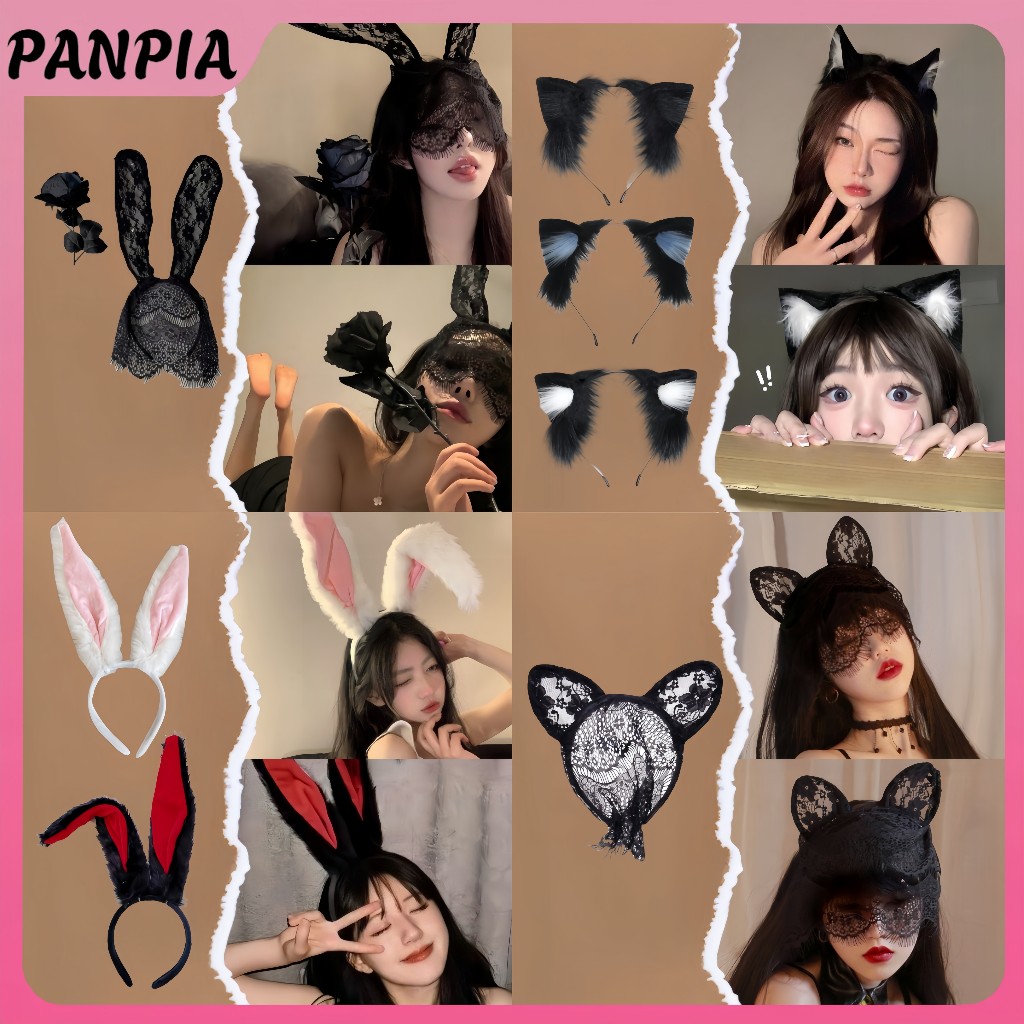 PNPIA-Cartoon Sang Trọng Tai Đầu Dành Cho Nữ Cô Gái Cosplay Tóc Ngộ nghĩnh Dễ Thương Gothic Tóc Vòng Sáng Tạo Phụ Kiện Tóc Quà Tặng