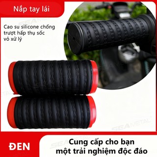 SEAMETAL Silicone Xe Máy Tay Lái Bao Tự Thu Nhỏ Chống Trơn Trượt Chống Rung Xe Máy Tay Cầm Bao Da Bảo Vệ Đa Năng