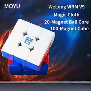 MOYU WEILONG WRM V9 3x3 Maglev Ball Core 20 Từ Magic Cube Đồ Chơi Giảm Căng Thẳng UV 3x3 Chuyên Nghiệp 100 Hạt Từ Tính Xếp Hình 3 × 3 Tốc Độ