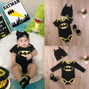 0-24 tháng tuổi Bé trai Hoạt hình Áo liền quần đáng yêu kèm giày và mũ Trang phục Halloween