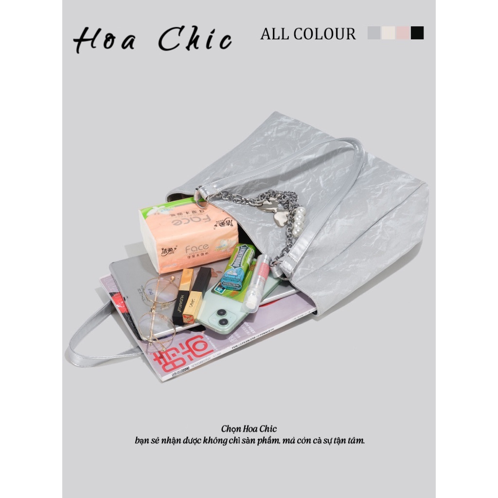 Túi Tote Nữ Thời Trang Dung Tích Lớn Phong Cách Hàn Quốc Túi Đeo Vai Đi Làm Đi Học Đi Chơi Du Lịch 02