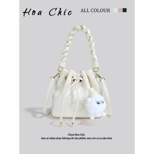 Túi Xô Nữ Cao Cấp Da PU Bóng Mềm Chống Nước Thiết Kế Quai Xoắn Dây Chuỗi Thanh Lịch Hàn Quốc