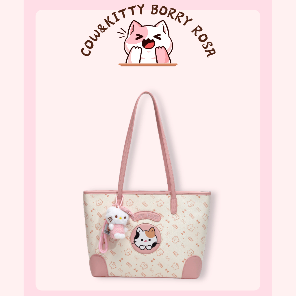 Cow & Kitty / BORRY ROSA Túi Tote màu hồng Túi xách Cow&Kitty | Shopee ...